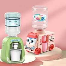4PCS/2PCSfun Bus 迷你饮水机玩具，模拟迷你房屋厨房玩具