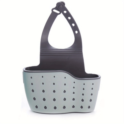 Organizador ajustable para fregadero de cocina - Soporte para jabón y esponja con ventosas, cesta de almacenamiento de doble capa para un drenaje eficiente de artículos, accesorios y utensilios de cocina
