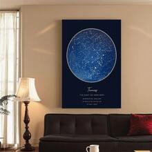 Framed A Personalized Star Map Featuring A Specific Date And Location, Creating Unforgettable Memories. This  Canvas Print Of A Custom Constellation Map Is Perfect For Birthdays, Weddings, Romantic Anniversaries, Engagements, Graduations, And The Night Of A Couple'S First Meeting. - Framed - View 2