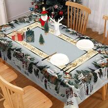1/20 chiếc khăn trải bàn bằng polyester Giáng sinh cổ điển có họa tiết ngôi nhà và ông già Noel, thích hợp cho nhà hàng, nhà bếp và tiệc tùng, dệt, trang trí tiệc Giáng sinh, thích hợp cho trong nhà và ngoài trời, phụ kiện nhà bếp, ý tưởng quà tặng - Nhiều màu - Xem 11