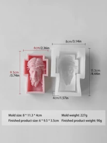 Molde de silicone para vela grande em forma de cruz de 1 peça - Crie decorações de Natal DIY deslumbrantes com esta ferramenta versátil de fundição de resina, concreto e gesso - Perfeita para decoração de casa, projetos de arte e fabricação de presentes - Adequada para decoração de casa, lareira, sala de estar, decoração central, escritório, presentes de dia dos namorados, conjuntos de velas, velas de aromaterapia, presentes para amigos, presentes femininos