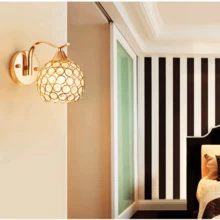 Modern Luxury Crystal Round Wall Sconce Light Gold - Vàng - Xem 4