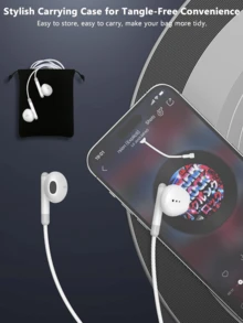 Wired Earphones 3.5mm Jack Earbuds Audio Earphones Headphones Electronic Calls & Music Bass Stereo In-Ear Headphones Wireless Headphones Headset For Ipad/Pc