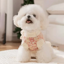 1pc Pet Autumn/Winter Cute Warm Thick Comfortable Sweater, For Dogs, Cats, Teddy, Pomeranian, Maltese, Small/Medium Breed - Multicolor - View 5