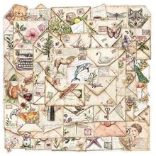 50 件复古信封贴纸，手机壳、电脑、墙壁、滑板、吉他、桌面装饰贴纸，个性化自粘，学校用品，返校 - 彩色 - 查看 11