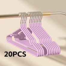 20/100pcs Non-Slip Coated Clothing Hangers, Non-Marking Hanging Clothes Rack For Home, Dorm, Balcony Storage - Multicolor - View 26