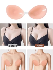 زوج من حمالات الصدر السيليكون غير المرئية، حمالة صدر لاصقة للرفع، حمالة صدر غير مرئية للرفع مناسبة لحمالات الصدر وإكسسوارات حمالات الصدر للنساء
