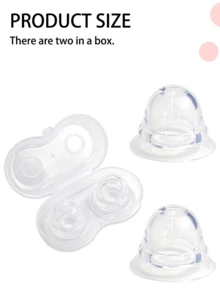 2pcs Silicone Nipple Covers - Sexy Breast Petals For Flat, Small Or Inverted Nipples, Soft & Sensual, Suitable For Couples, Breast Play, Foreplay And Adult Intimate Stimulation - Transparent - View 5