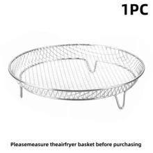 1pc/3pcs/Set Air Fryer Accessories, Multipurpose Air Fryer Accessories, Stackable Air Fryer Rack, Grill Mesh, Stainless Steel Baking Tray, Round/Square/Rectangular Stainless Steel Air Fryer Rack Set - Fit For Oven And Air Fryer, Dishwasher , Perfect For Healthy Holiday Baking - Reusable Stackable Rack, Easy To Clean, Kitchen Gadgets