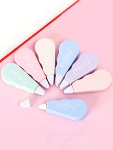 6pcs/1pc Macaron Transparent Correction Tape, Mini Student Instant-Use Correction Tape, Student Doodle Pink Purple Green Blue White Correction Tape, Instant Correction, Cute Candy-Colored Mini Student Correction Tape, Easy To Carry, Suitable For Graduation And Enrollment Gifts, Student And Office Back To School Use