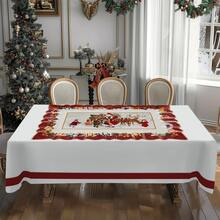 1/20 chiếc khăn trải bàn Giáng sinh cổ điển có hình ông già Noel, thiết kế họa tiết hộp quà - Khăn trải bàn trang trí lễ hội cho tiệc trong nhà/ngoài trời, trang trí nhà cửa và quà tặng mùa đông, đồ trang trí Giáng sinh, quà tặng Giáng sinh hoàn hảo - Nhiều màu - Xem 6