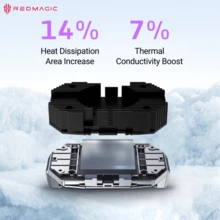 nubia Redmagic VC Cooler 6 银色，热传导速度提升 54%，10 秒内温度下降 18℃，30W 三模式智能温控，定制小型轴流风扇：风量增加 20%，轻巧紧凑，适用于各种场景
