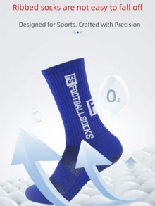 4件套世界杯足球运动护腿套，防滑点状足球护腿套，长筒运动护膝防摩擦护腿套，压缩足球护腿套，吸汗跑步户外篮球健身房锻炼护腿套 - 彩色 - 查看 5
