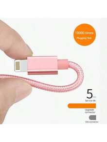 1pc 3-IN-1 Fast Cables, Compatible With IPhone, Type-C Phones, Android Phones. Nylon Braided USB Charging Cable, Universal Fast Charge USB To Lightning/Type-C/Micro USB Connector Cord, Data Transmission Compatible With IPhone, Compatible With Samsung, Fast Charging Usb Data Cable Usb Fast Multiple Charging Cable Colorful Type C Micro Charger Cable MFi Certified