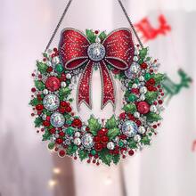 Dayi Diamond Painting Decorations - (Double Sided Printing - Single Sided Rhinestone Decoration) - Christmas Wreath - Multicolor - View 9