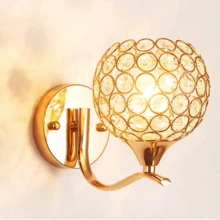 Modern Luxury Crystal Round Wall Sconce Light Gold - Vàng - Xem 2