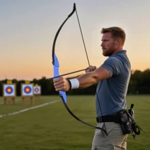 40LBS 53" Recurve Bows For Adults - Archery Takedown Bow And 6Pcs Arrow Set For Adults/Youth/Teens Beginners Target Practicing, Left & Right Handed - Blue - View 7