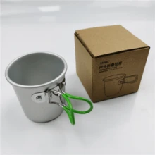 Kubek do herbaty 150 ml - aluminiowy kubek na wodę do użytku na zewnątrz - przenośny kubek do herbaty na kempingu - kubek do kawy na kempingu - składany kubek do parku - trzy kolory do wyboru
