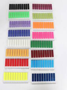 200张便利贴，1种类型，1包索引贴纸，半透明绿色，10种不同颜色款式的便利贴，学生书籍，文具，标签，办公用品，分类贴纸 - 彩色 - 查看 4