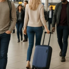 10kg Carry-On Suitcase With 360° Wheels For Airplanes Anac Expandable - Màu xanh lam - Xem 2