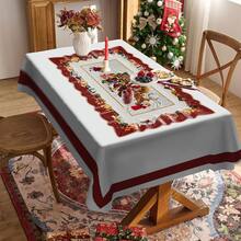 1/20 chiếc khăn trải bàn Giáng sinh cổ điển có hình ông già Noel, thiết kế họa tiết hộp quà - Khăn trải bàn trang trí lễ hội cho tiệc trong nhà/ngoài trời, trang trí nhà cửa và quà tặng mùa đông, đồ trang trí Giáng sinh, quà tặng Giáng sinh hoàn hảo - Nhiều màu - Xem 15