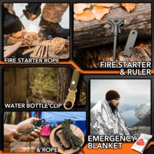 Survival Kit, Gifts For Men Dad Husband, Emergency Survival Gear And Equipment 19 In 1, Fishing Hunting Birthday For Men, Camping Accessories, Cool Gadget, Camping Essentials