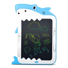 1pc New Cartoon Drawing Board 12 Inch Shark LCD Handwriting Board Erasable Graffiti LCD Writing Drawing Board, Essential Gift For Teacher's Day/Travel Commemoration (With Color Box)