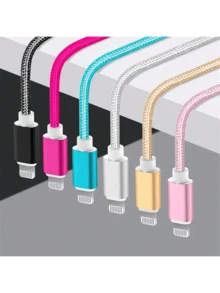 Nylon Braided USB Data Charging Cable For Compatible With IPhone 6 6S 7 8 Plus X XR XS 11 12 13 14 Pro Max 5SFor IPad Air 2 Fast Charging Cable