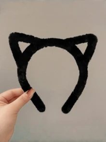 5个猫耳发箍，百搭女士发饰，适合秋冬季节佩戴 - 彩色 - 查看 6