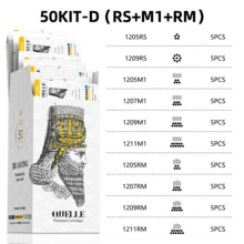 SOLONG TATTOO QUELLE 20 支/50 支纹身针，RL/RM，0.30/0.35 毫米，专业一次性安全针盒，永久化妆人体艺术纹身机器耗材 - 白色 - 查看 24