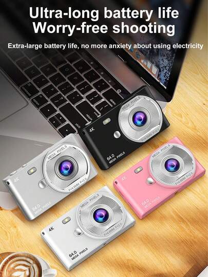 Digital Camera 16X Digital Zoom Front And Rear Dual Photography Student Retro CCD Camera