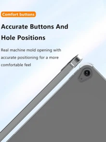Juego de funda protectora para tableta 2 en 1: 1 protector de pantalla de vidrio templado resistente a los arañazos + 1 funda protectora de silicona TPU anti-golpes y anti-arañazos, compatible con iPad/MatePad/Honor Pad/Tab/Mi Redmi/Galaxy Tab, empaque protector grueso - Transparente - transparente - Ver 4