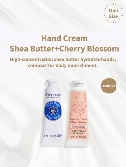  L'Occitane Cherry Blossom & Shea Butter Hand Cream Duo, 10ml (Mini Size)