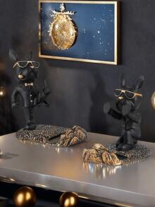 1 pièce Entrée Foyer Maison Chien Bouledogue Français de Luxe Français, Meuble à Chaussures, Rangement pour Salon, Rangement pour Clés et Petits Objets, Grand Chien, Peut Être Offert En Cadeau à Des Amis et à La Famille