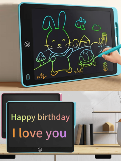 Upgraded LCD Writing Tablet, Color Writing Board Drawing Board, Graffiti Board, LCD Writing Board, Electronic Erasable Reusable Colorful Screen Pad