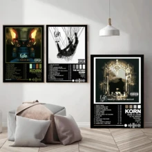 Tranh treo tường (1/3 tấm), khung tùy chọn, trang trí tường, trang trí phòng, bộ tranh áp phích ban nhạc Korn Vintage Metal, tranh nghệ thuật âm nhạc cổ điển, phù hợp cho phòng ngủ, phòng giải trí, quán bar - Tranh canvas, tranh chân dung, tranh tường Toile. - Nhiều màu - Xem 7