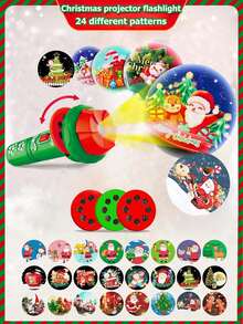 40种图案 5件套 儿童睡前投影手电筒玩具，早教认知恐龙、动物、海洋、水果投影拼图玩具（配件颜色随机） - 彩色 - 查看 18