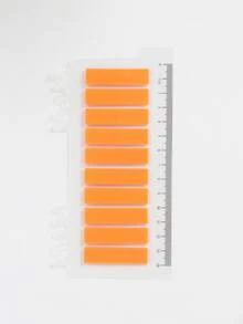 200张便利贴，1种类型，1包索引贴纸，半透明绿色，10种不同颜色款式的便利贴，学生书籍，文具，标签，办公用品，分类贴纸 - 彩色 - 查看 13