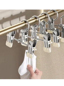 10/5 Stücke Kinderbügel, Edelstahl Clips Hosen Röcke Bügel, Multifunktions Wäscheklammern für Kinder