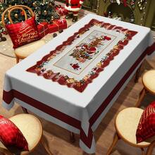 1/20 chiếc khăn trải bàn Giáng sinh cổ điển có hình ông già Noel, thiết kế họa tiết hộp quà - Khăn trải bàn trang trí lễ hội cho tiệc trong nhà/ngoài trời, trang trí nhà cửa và quà tặng mùa đông, đồ trang trí Giáng sinh, quà tặng Giáng sinh hoàn hảo - Nhiều màu - Xem 2