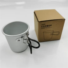 Kubek do herbaty 150 ml - aluminiowy kubek na wodę do użytku na zewnątrz - przenośny kubek do herbaty na kempingu - kubek do kawy na kempingu - składany kubek do parku - trzy kolory do wyboru