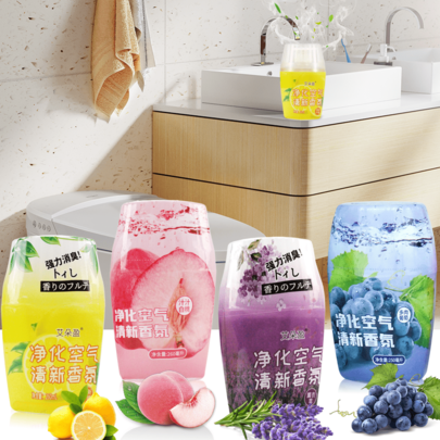 1PC Air Freshener, Aromatherapy, Toilet Deodorizer, Lavender/Lemon/Grape/White Peach Fragrance Type, Deodorizing, Bathroom Fragrance, Long-Lasting Fragrance, Can Be Placed In Bedrooms, Bathrooms, Dining Rooms, Living Rooms, Study Rooms
