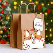 50Pcs Holiday Gift Tags With String -Merry Christmas Gift Tags Happy Holidays Season Gift Tag Holly Christmas Gift Wrapping Tag Xmas Labels For Present Goodie Bag Holiday Christmas Party Decor - Multicolor - View 3