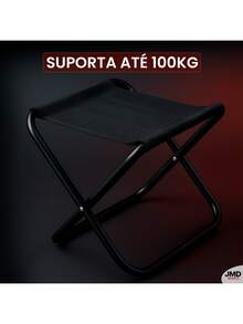 Mini Lightweight Folding Camping Stool Portable Stool - 黑色 - 查看 4