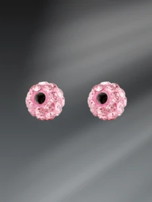 CIZME 2 piezas Bolas de acero inoxidable de repuesto con diseño divertido para mujer, Accesorios de anillos para el ombligo de 14G 16G con bolas de cristal CZ brillantes y flexibles de 3.5mm 5mm 8mm - Multicolor - Ver 27