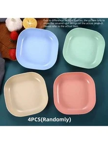 1/4/10件装猫狗碗 - 耐用塑料宠物食盆和水盆套装。便携式喂食盘套装，适用于零食和早餐，塑料材质，厨房必备工具。餐盘，骨盘，家用骨盘，小零食盘，创意塑料盘 - 彩色 - 查看 20