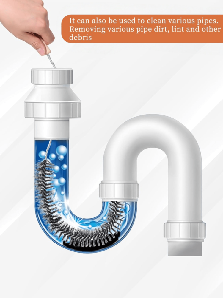 Outdoor & Dryer Vent Cleaning Brush: Nylon Bristles On Flexible Rods For Lint Removal + Patio Cleaning. Prevents Fire Hazards & Cleans Outdoor Furniture. Essential For Home Maintenance, Rental Properties & Yard Care. Designed For Homeowners. - 黑色 - 查看 5