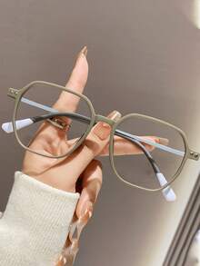 1 Paar unisex lässige quadratische Rahmen Nieten TR Brille, hochwertige Anmutung, geeignet für Bühnenauftritte, Modekleidung, Ausstrahlung von Raffinesse