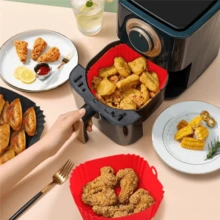 Kit 1/3 Formas de Silicone Quadrada/Redondo para Air Fryer e Forno Forma com Alça,Promoção! - Quadrado - Visão 8