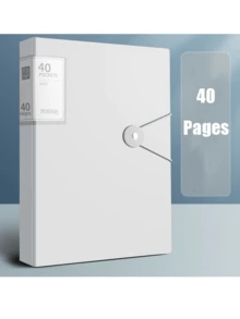 1pc A4 Size Clear Multi-Layer Ring Binder Folder, 40-Page Snap Closure Document Organizer Folder, Large Capacity Student Test Paper/Contract File Storage, PP Material Student Certificate Exam Paper Document Organizer Back To School, For Storing Certificates, Physical Exam Records And Other Documents Back To School,School Supplies - Multicolor - View 13